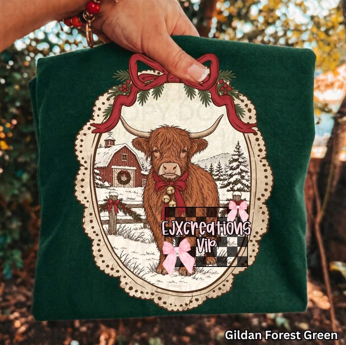 Highland cow Christmas