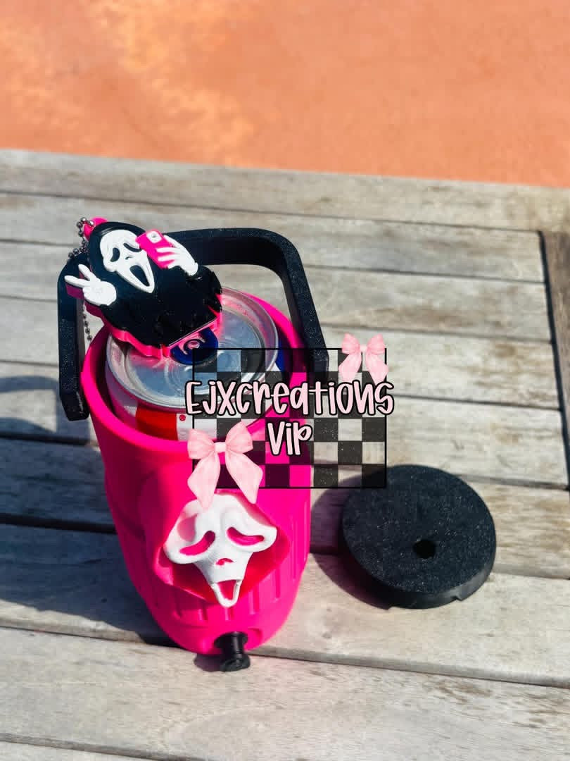 Spooky 12oz skinny can holder, includes tab opener