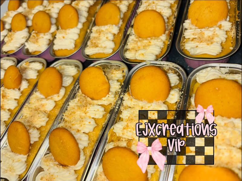 Banana pudding tres leches, mini cake