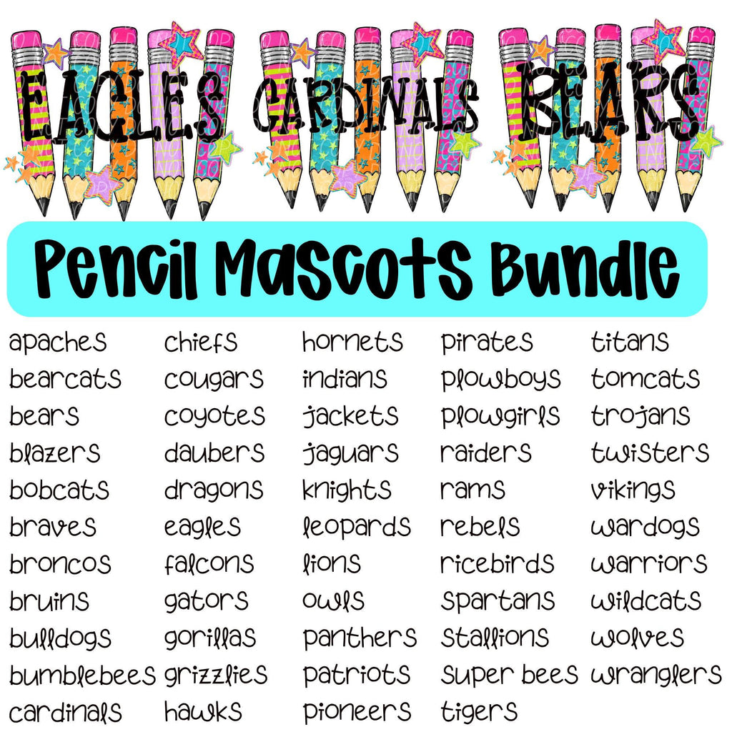 Pencil mascots