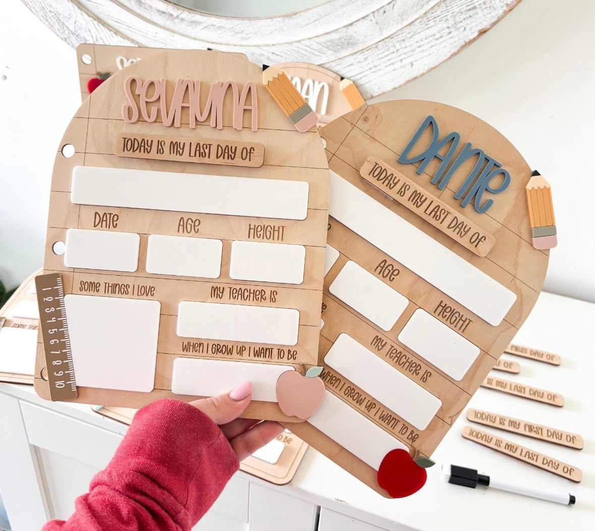 Back to school, erasable sign