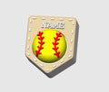 Softball base fidget/sensory clicker keychain