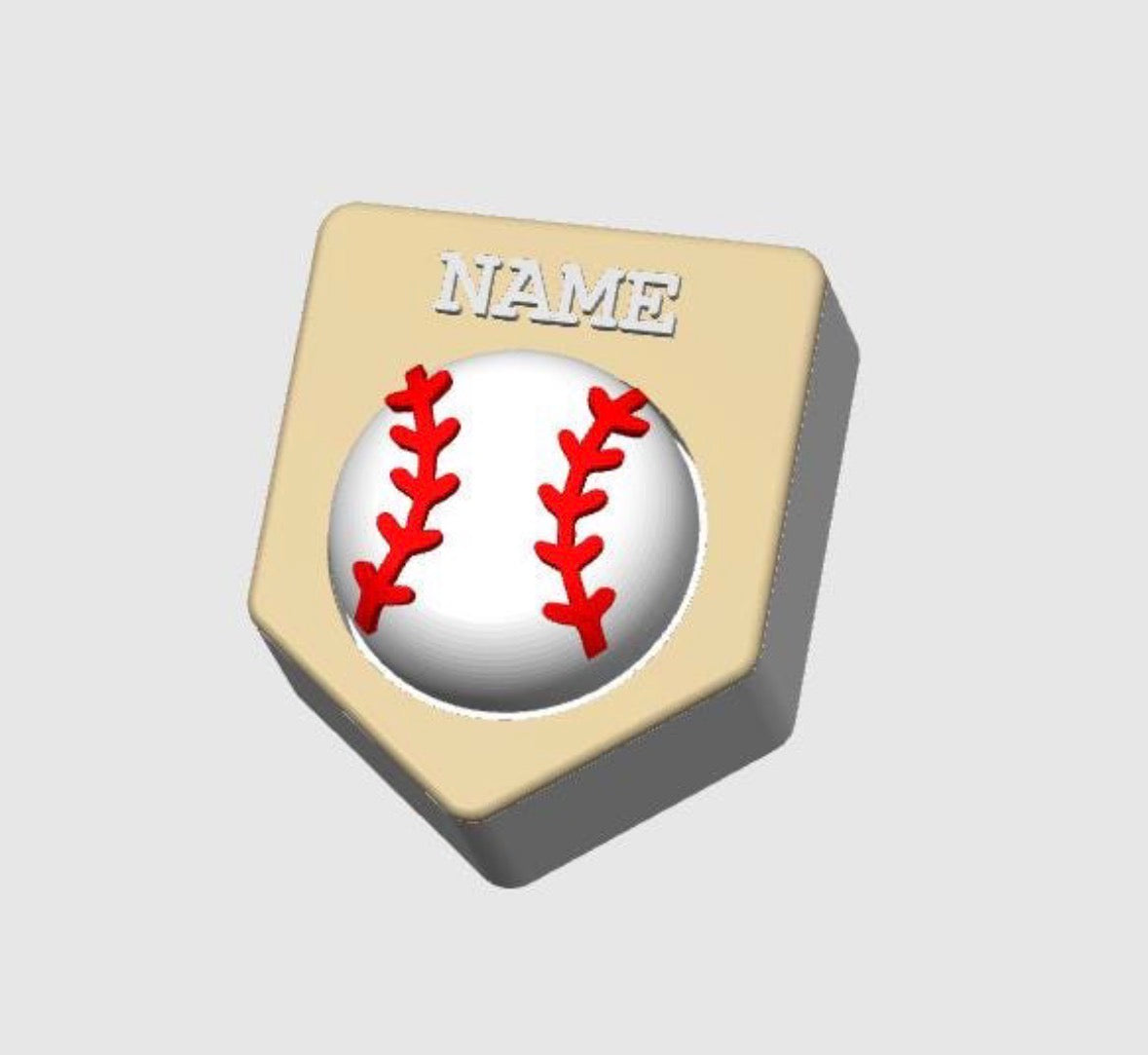 Baseball base fidget/sensory clicker keychain