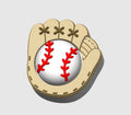 Baseball fidget/sensory clicker keychain
