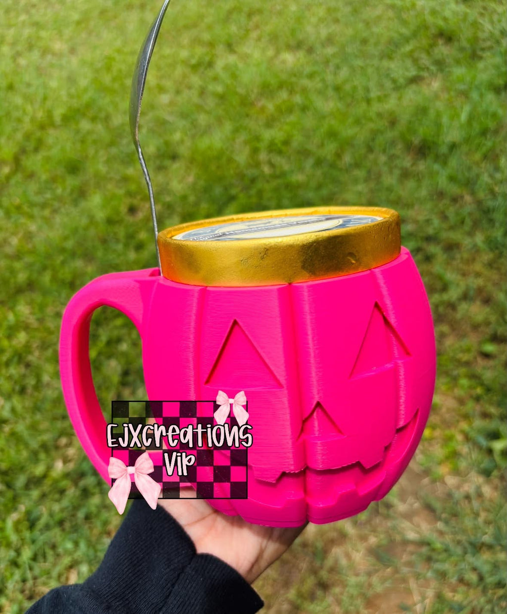 Pint holder, pumpkin
